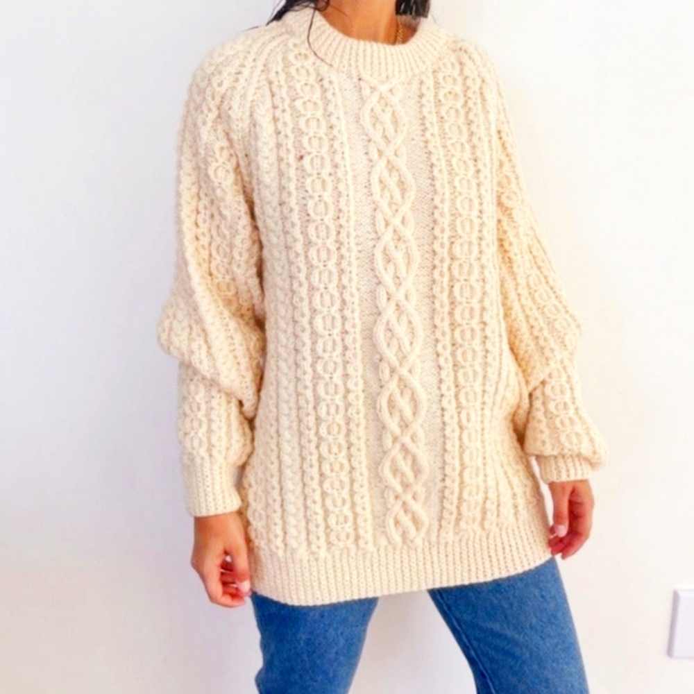 Handknit never worn thick wool Sweater